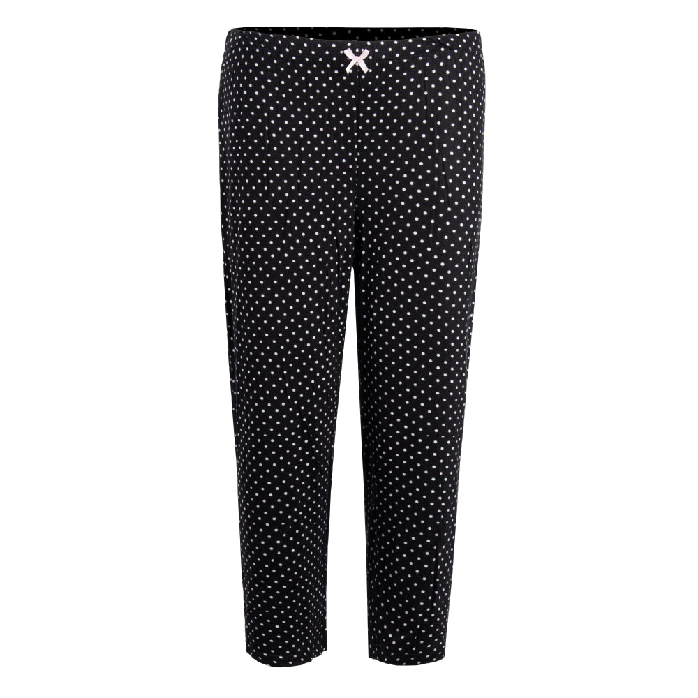 René Rofé 2 Pack Rayon Spandex Capri Set Grey Polka Dots