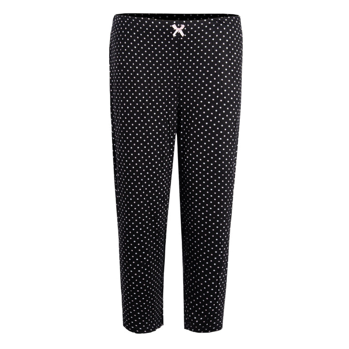 René Rofé 2 Pack Rayon Spandex Capri Set Grey Polka Dots