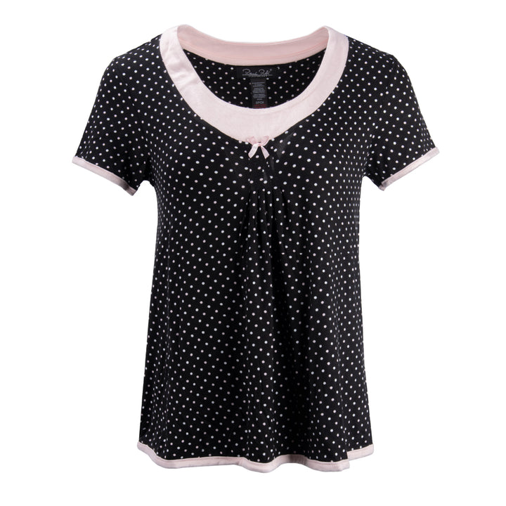 René Rofé 2 Pack Rayon Spandex Capri Set Grey Polka Dots