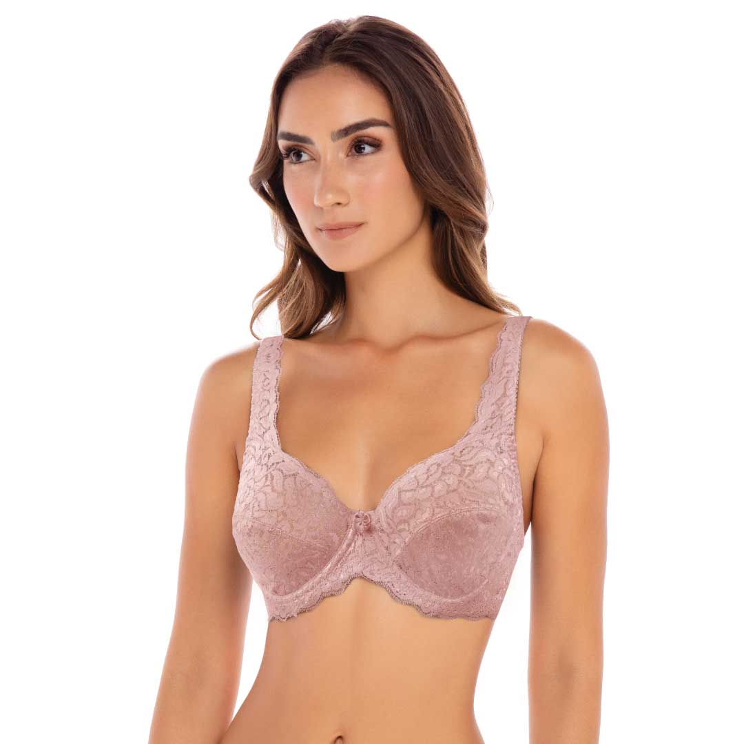 Buy DD-GG Late Nude Recycled Lace Comfort Full Cup Bra 42F, Bras