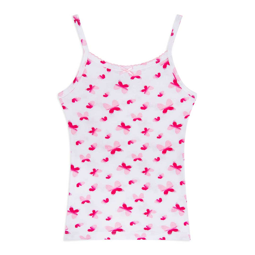 Butterflies patterned tank top as part of the René Rofé 2 Pack Cotton Tank and Underwear Set