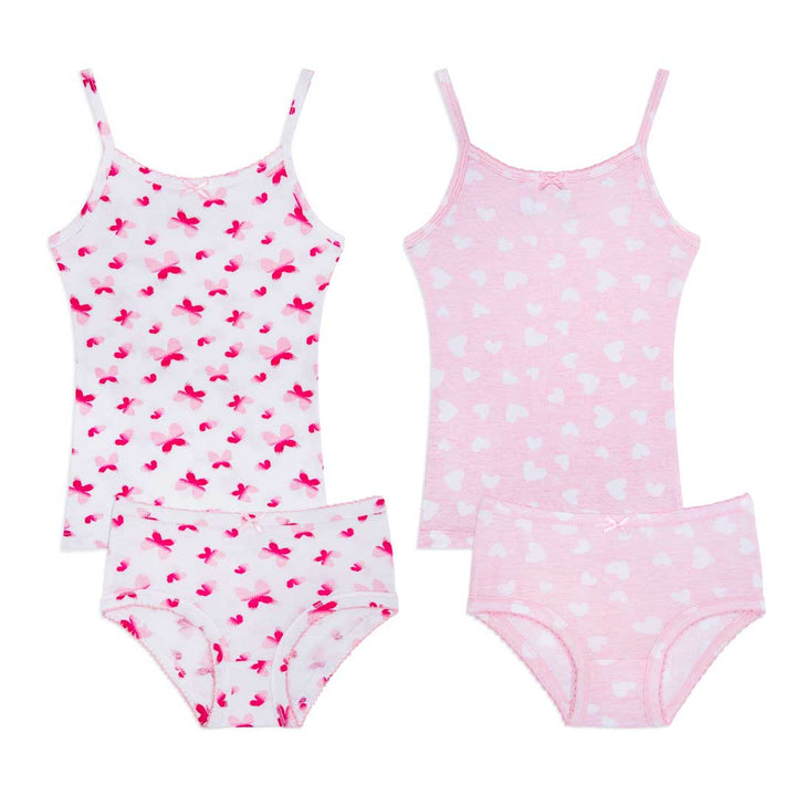 Shop the René Rofé 2 Pack Cotton Tank and Underwear Set in Butterflies and Hearts pattern