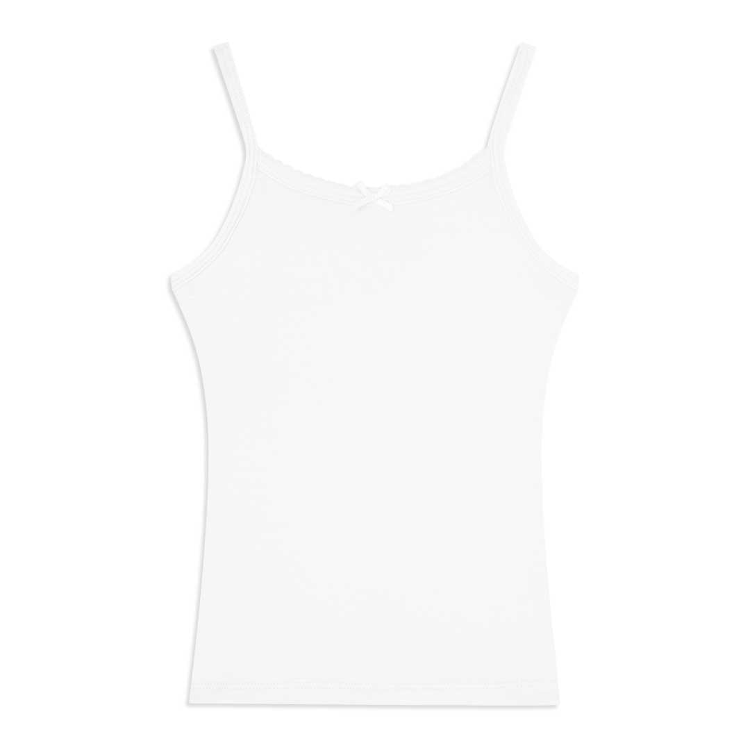 White colored tank top as part of the René Rofé 2 Pack Cotton Tank and Underwear Set