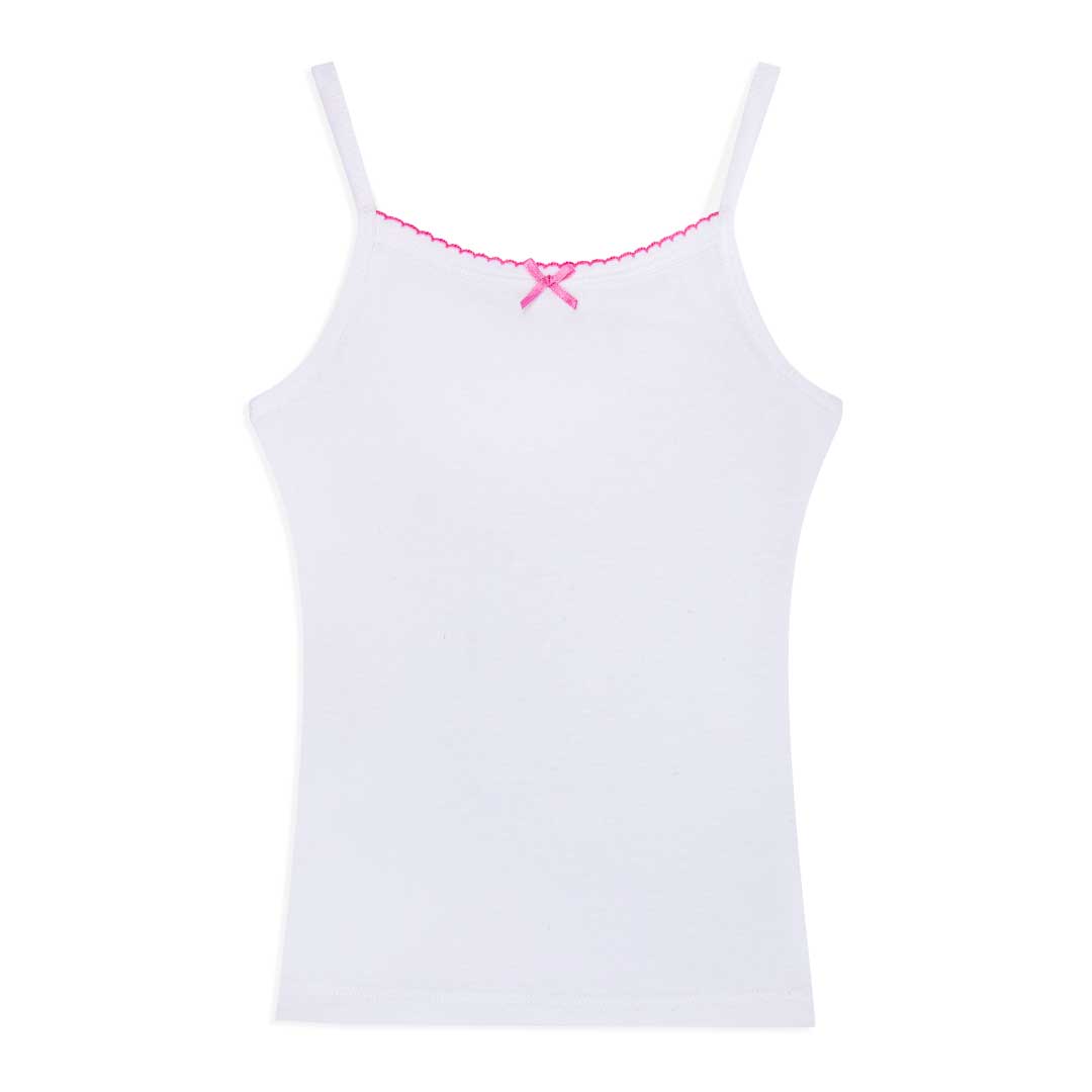 White colored tank top as part of the René Rofé 2 Pack Cotton Tank and Underwear Set