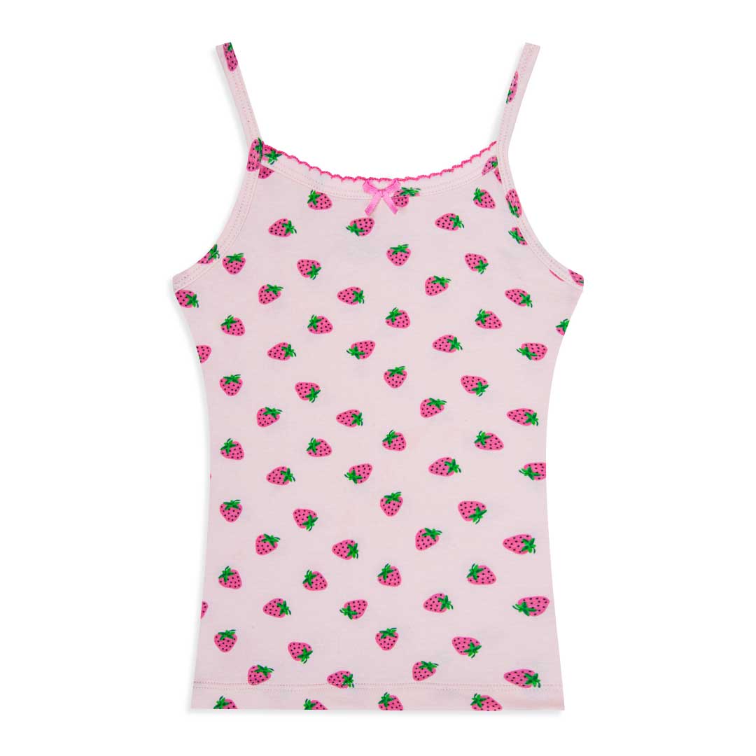 Strawberries patterned tank top as part of the René Rofé 2 Pack Cotton Tank and Underwear Set