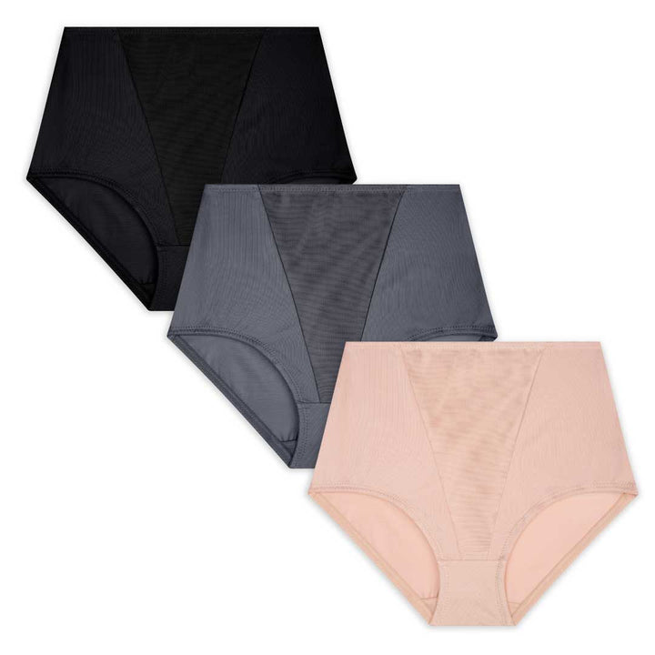 René Rofé 3 Pack High Waist Light Tummy Control Panties