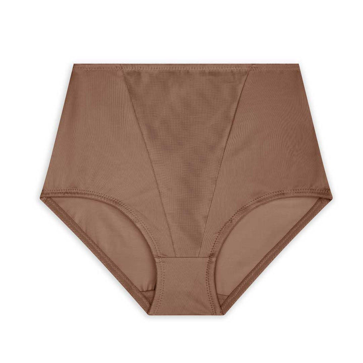 Brown Colored Panty as part of the René Rofé 3 Pack High Waist Light Tummy Control Panties Set