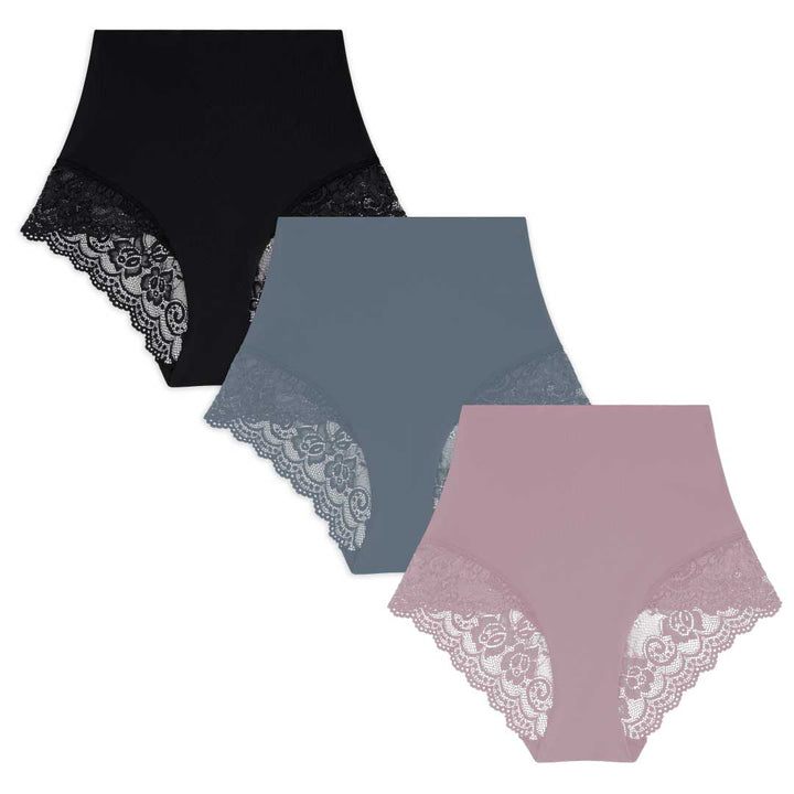 René Rofé 3 Pack High Waist Light Tummy Control Panties