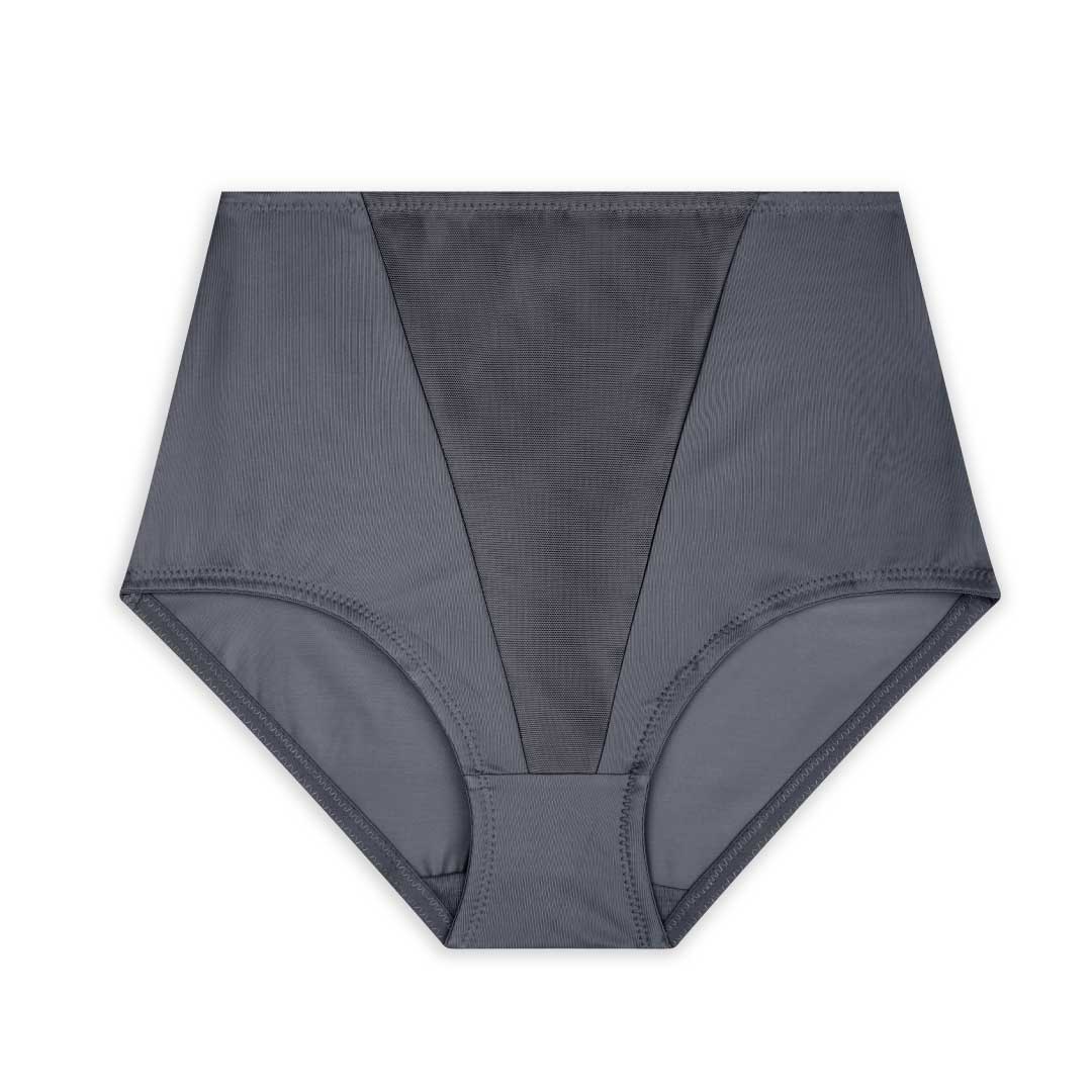 Lead Grey Colored Panty as part of the René Rofé 3 Pack High Waist Light Tummy Control Panties Set
