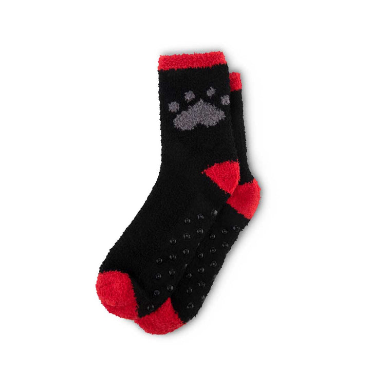 Socks as a part of the René Rofé 3 Piece Christmas Pajamas Gift Set in Red Dogs
