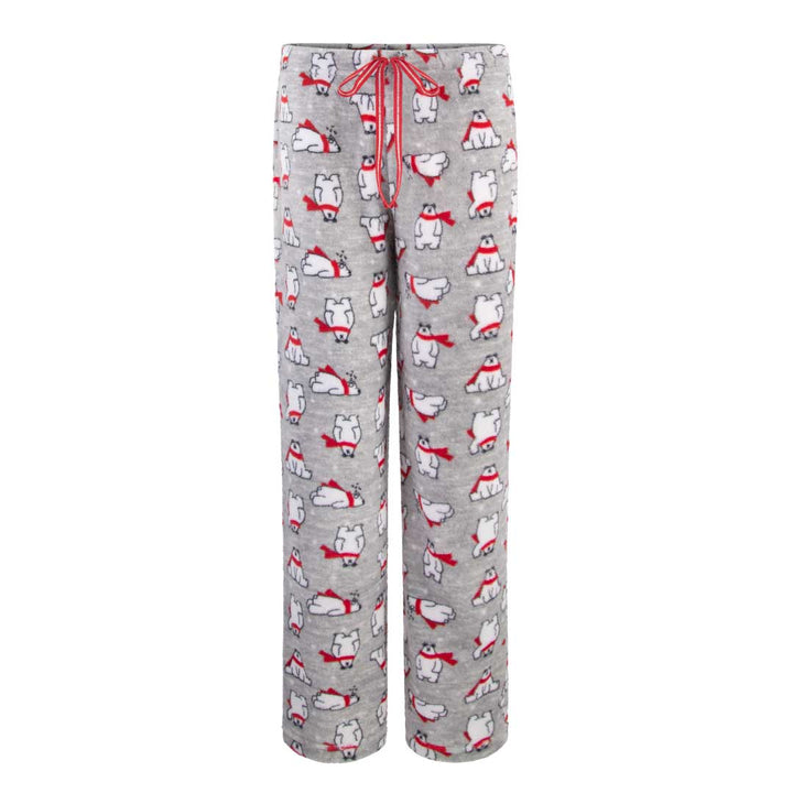 Pants as a part of the René Rofé 3 Piece Christmas Pajamas Gift Set in Red Polar Bears