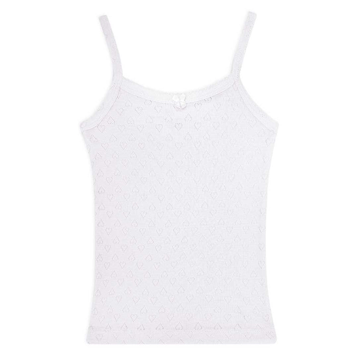 White Hearts patterned camisole as part of the René Rofé 4 Pack Girls Camisoles Set