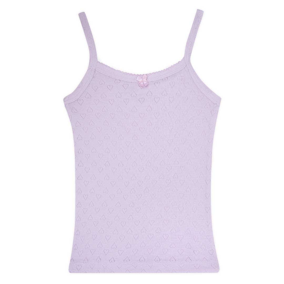 Purple Hearts patterned camisole as part of the René Rofé 4 Pack Girls Camisoles Set 