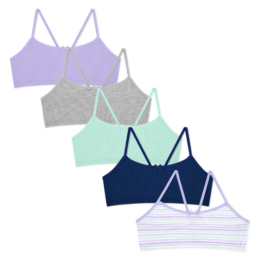 René Rofé 5 Pack Cotton Racerback Bras