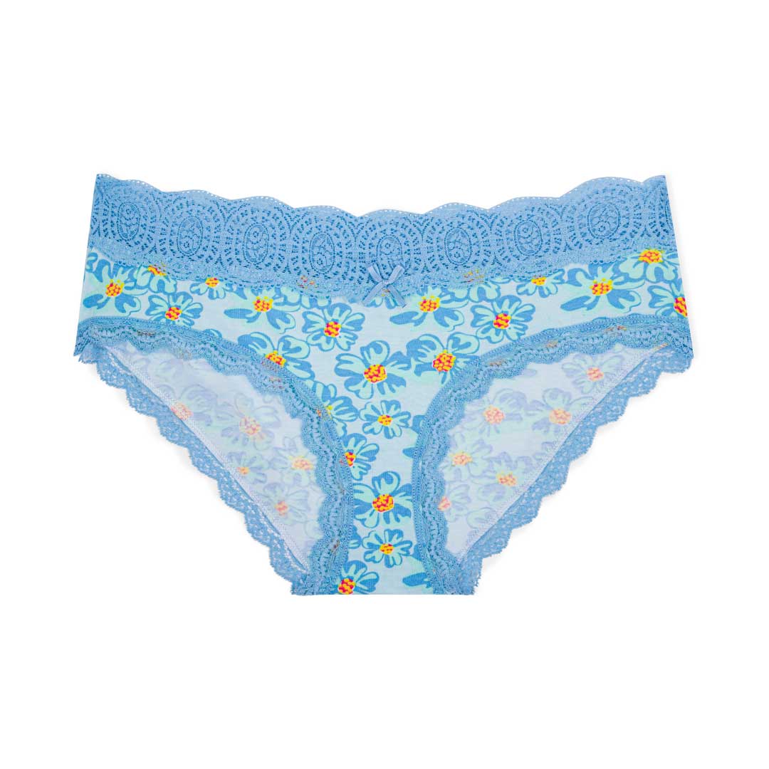 René Rofé 5 Pack Cotton With Lace Trim Bikinis