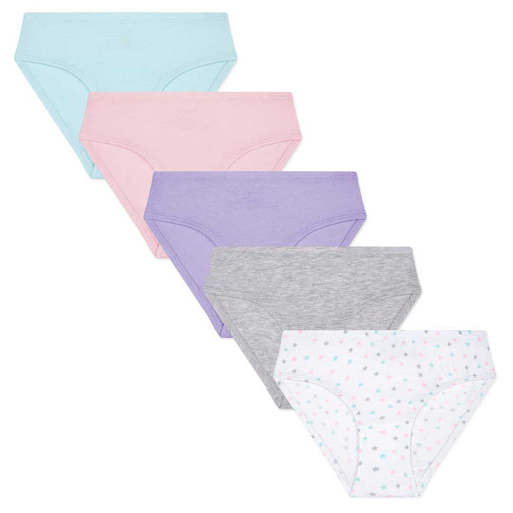 5 Pack Cotton Spandex Bikini Underwear in Blue and Pink Mini Stars by René Rofé