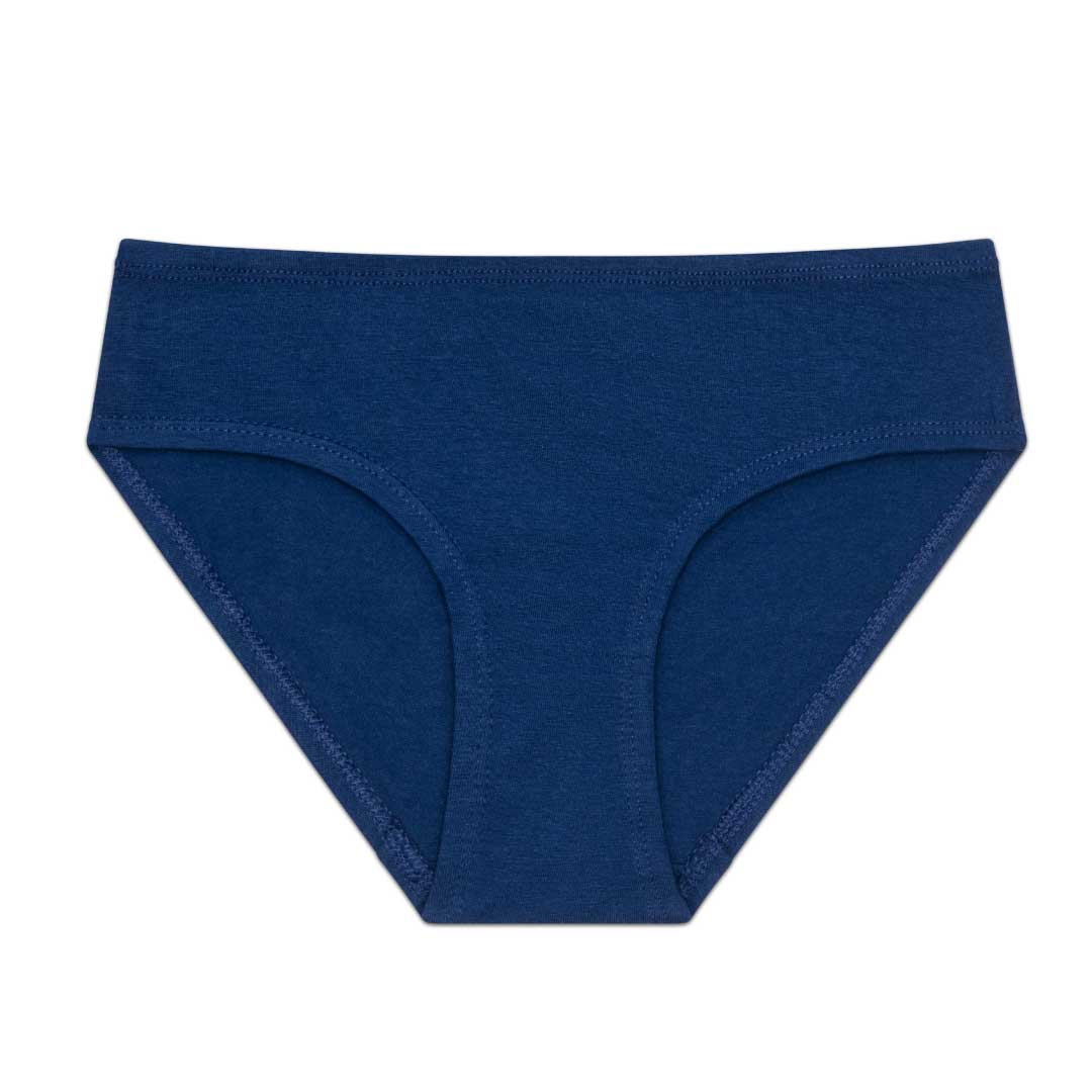 5 Pack Cotton Spandex Bikini Underwear in blue tie-dye pattern by René Rofé