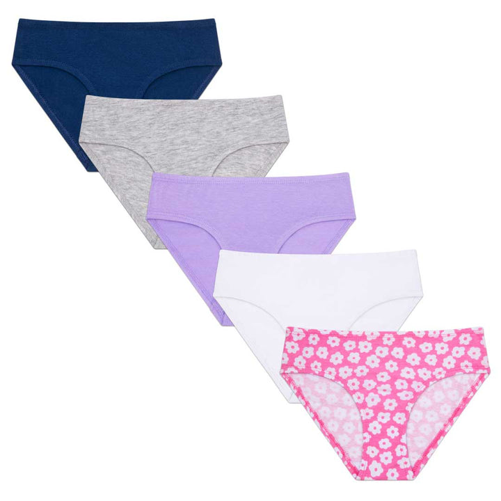 5 Pack Cotton Spandex Bikini Underwear in flowers pattern by René Rofé