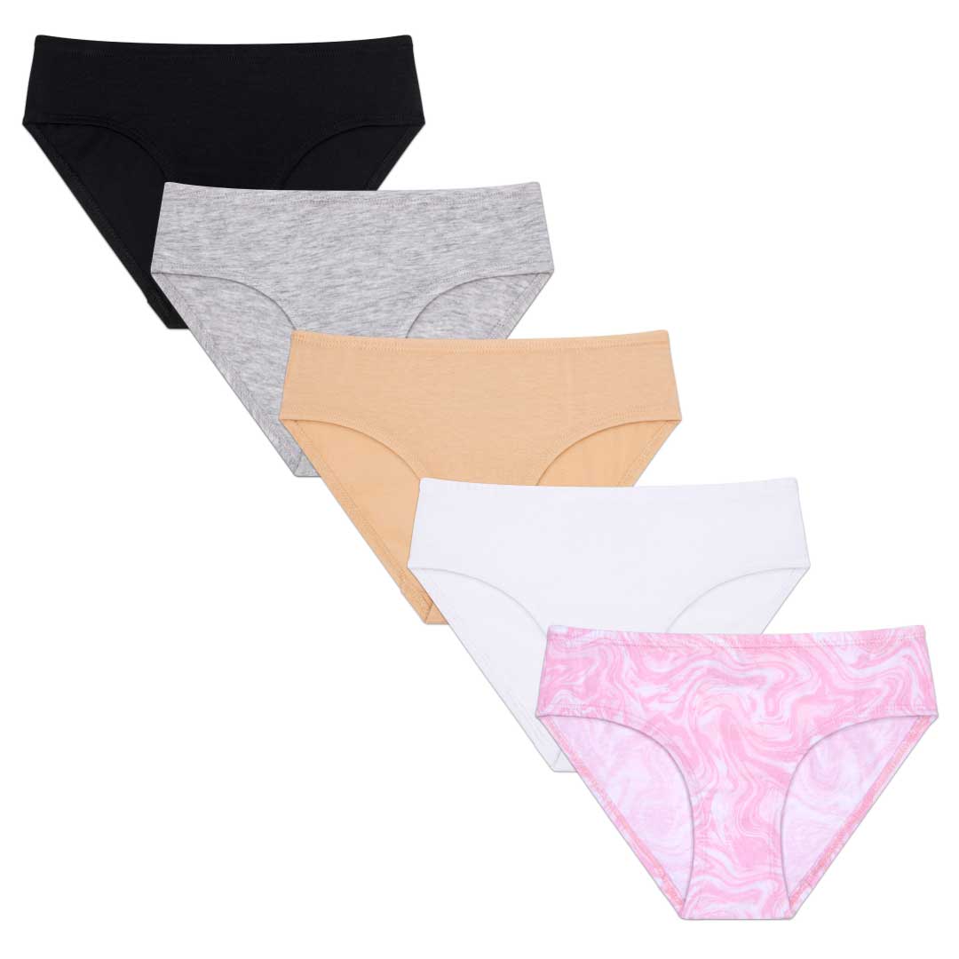 René Rofé 5 Pack Cotton Spandex Bikini Underwear