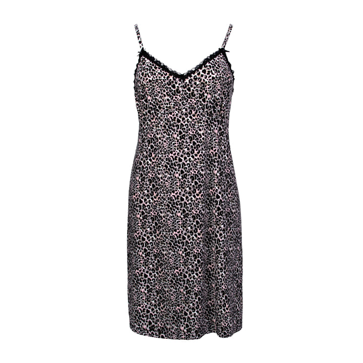 Brown print chemise as a part of the René Rofé 2 Pack Robe & Chemise Sleep Set