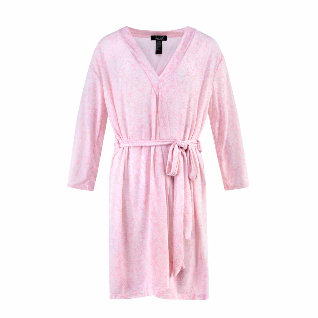 Lily Pink robe as a part of the René Rofé 2 Pack Robe & Chemise Sleep Set