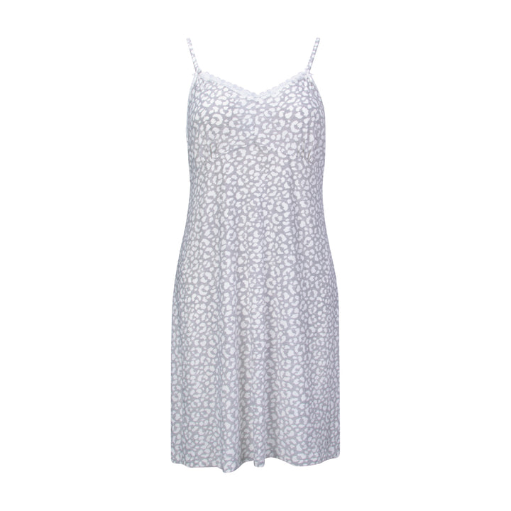 White print chemise as a part of the René Rofé 2 Pack Robe & Chemise Sleep Set