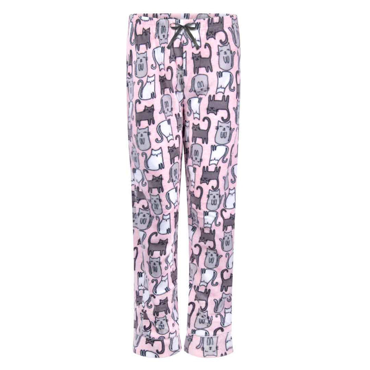 René Rofé Womens Microfleece Button Up Pajama Gift Set With Notch Collar