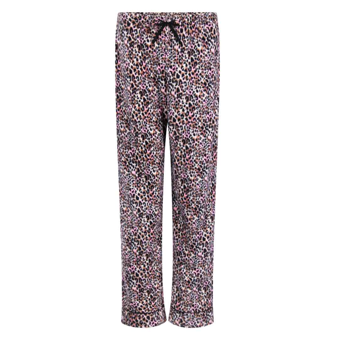 René Rofé Womens Microfleece Button Up Pajama Gift Set With Notch Collar