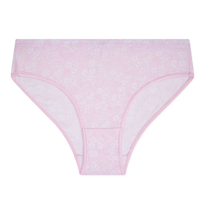René Rofé Cotton Hi-Cut Brief in Pink and White Floral