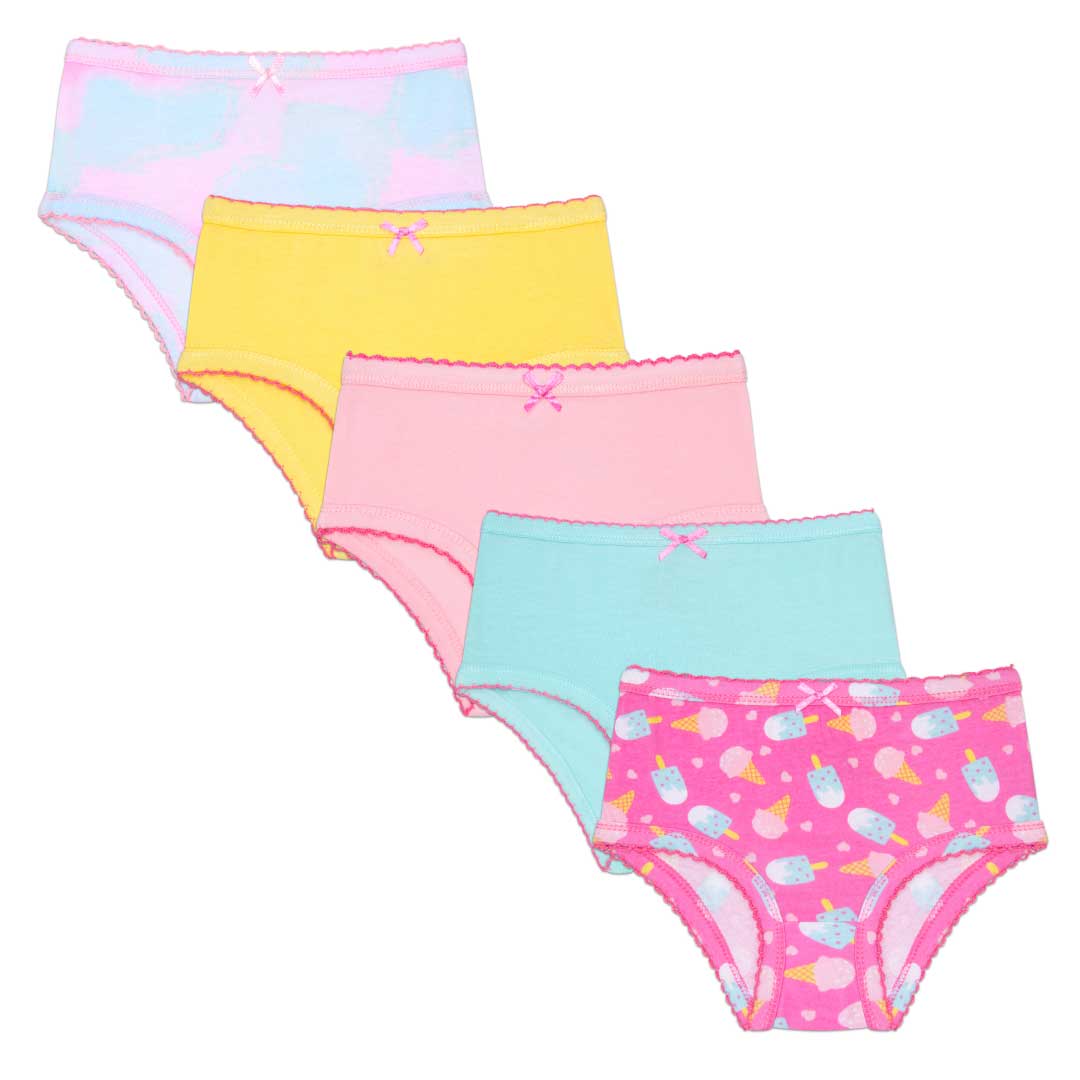 René Rofé Cotton Spandex Briefs Toddler Girls 5 Pack