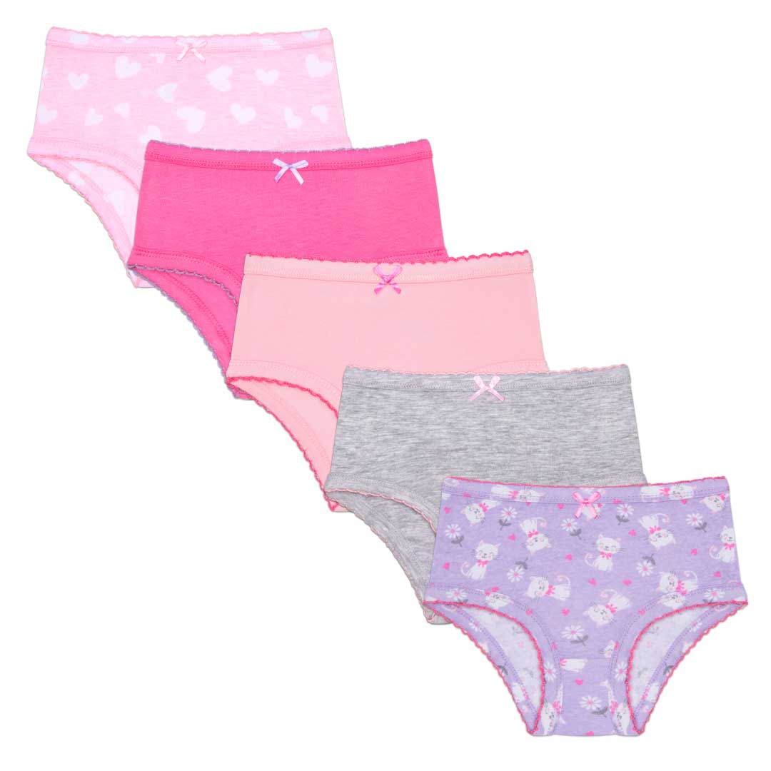 René Rofé Cotton Spandex Briefs Toddler Girls 5 Pack