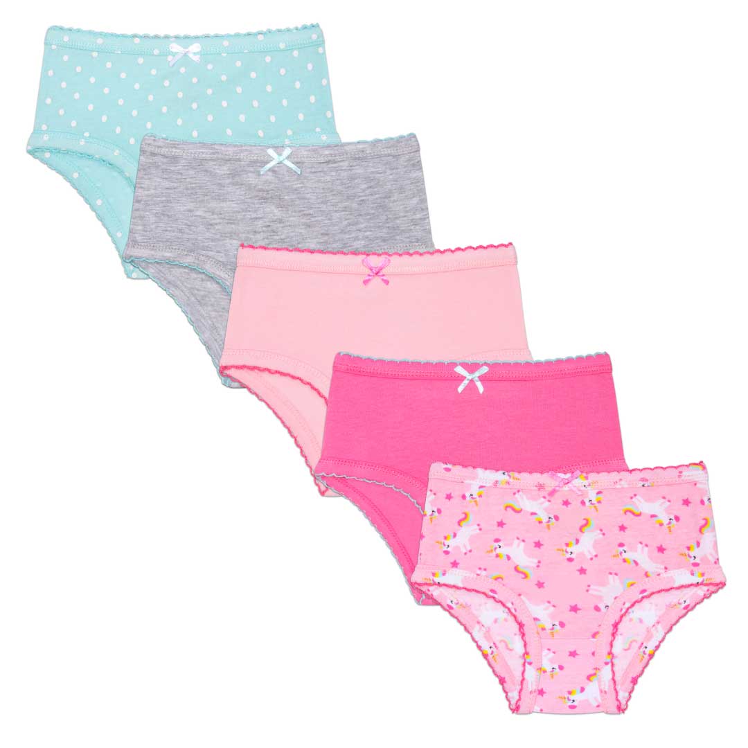 René Rofé Cotton Spandex Briefs Toddler Girls 5 Pack