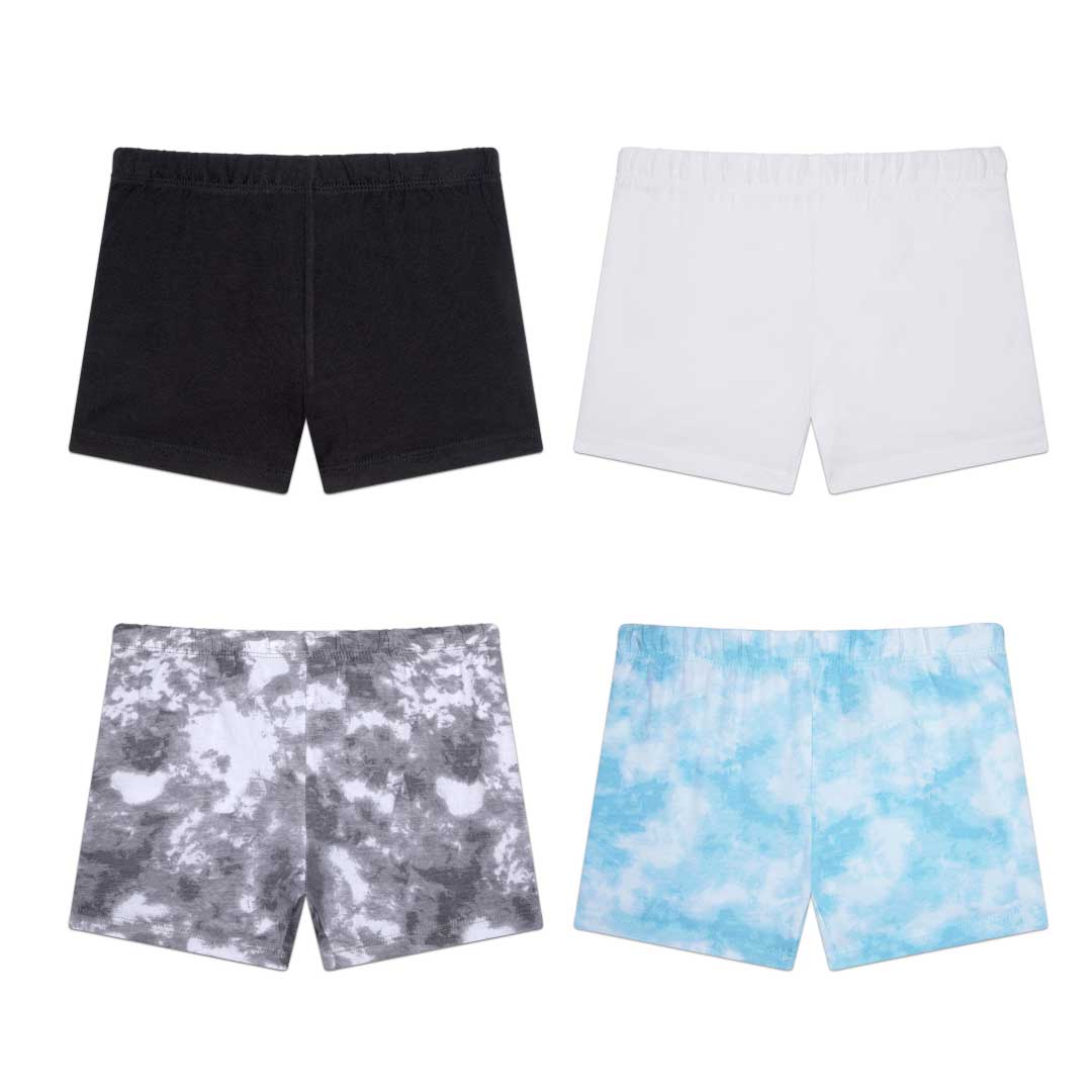 René Rofé Cotton Spandex Girls Play Shorts 4 Pack