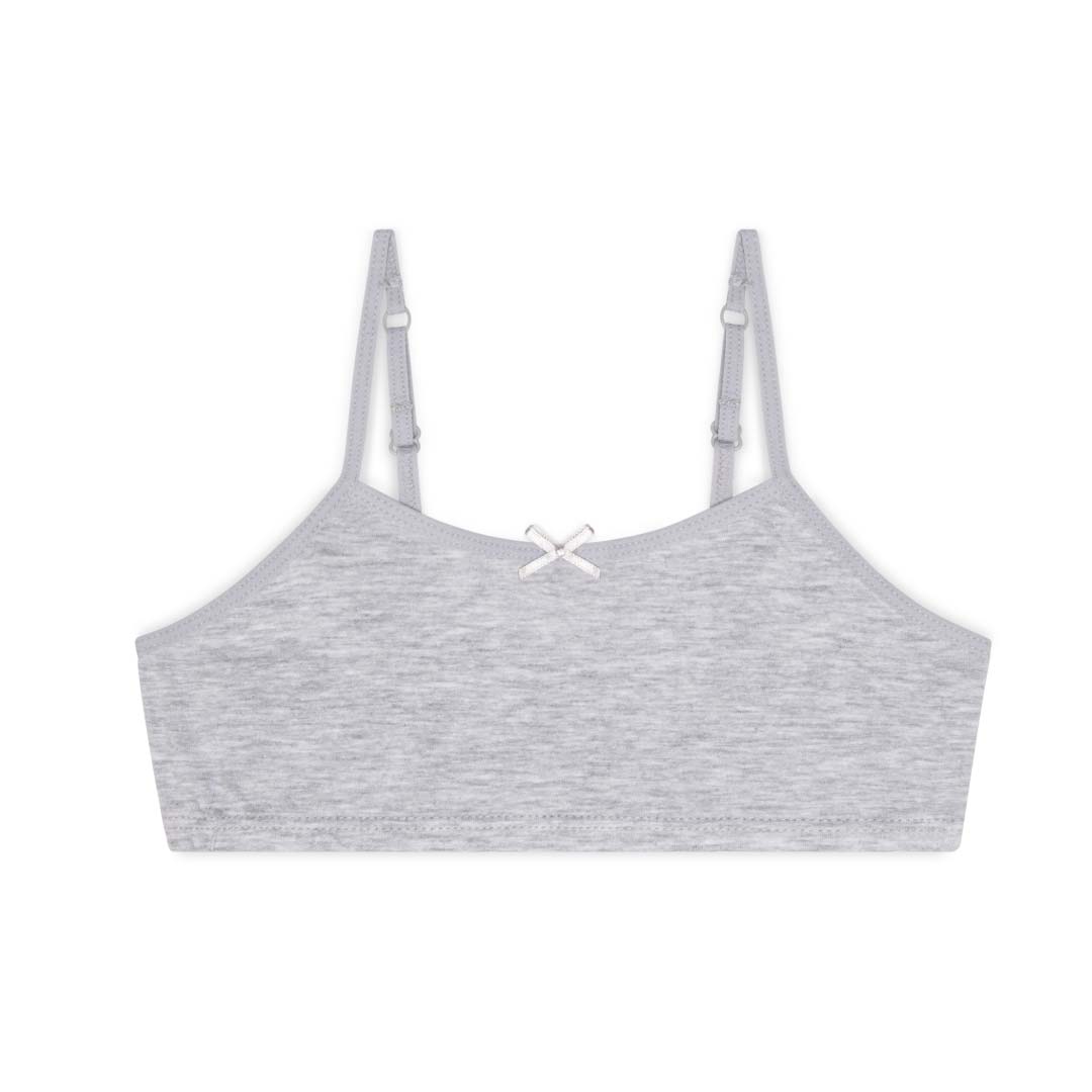 Grey bra as a part of the René Rofé Cotton Spandex Training Bras (6 Pack)