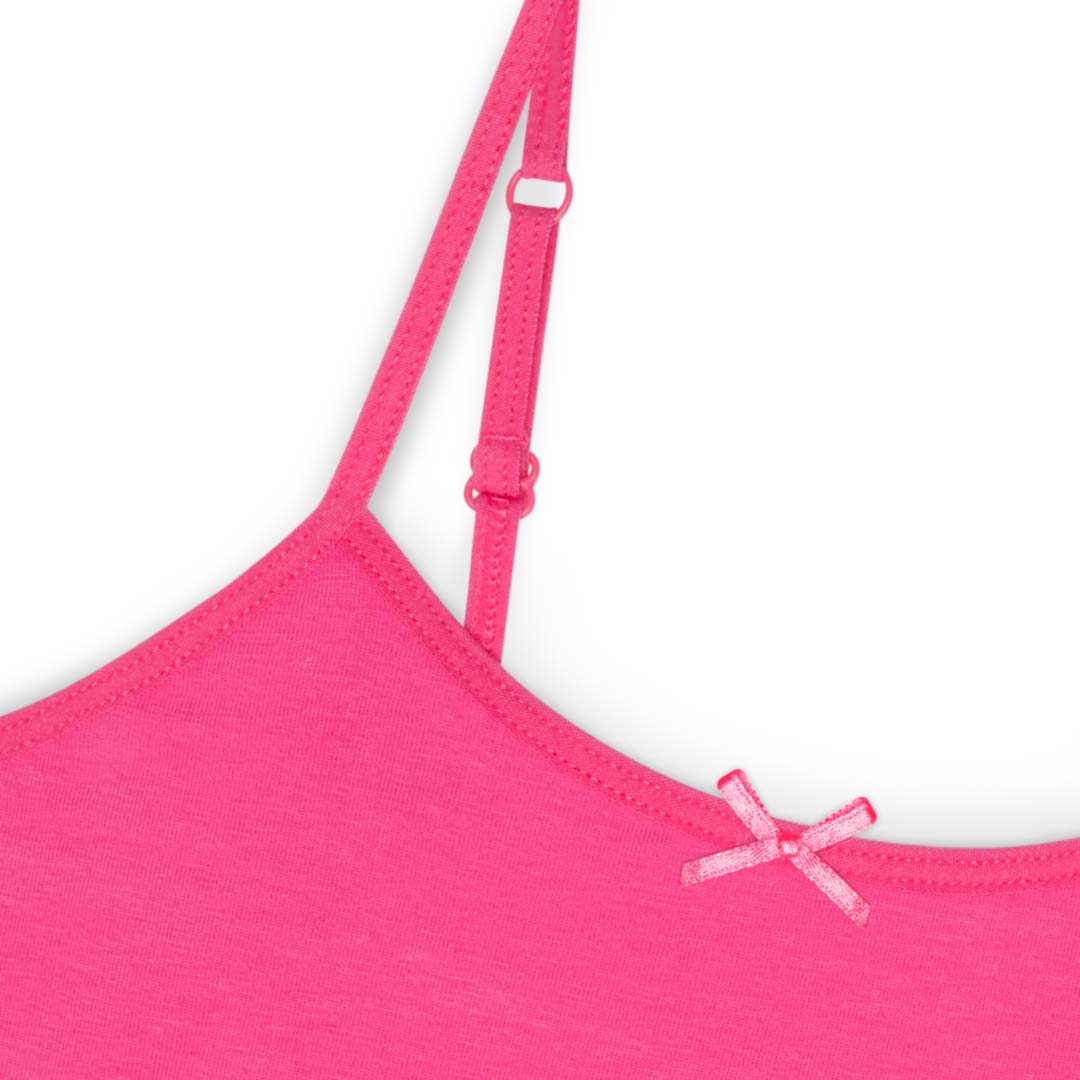Close up of the Pink bra in René Rofé Cotton Spandex Training Bras (6 Pack)