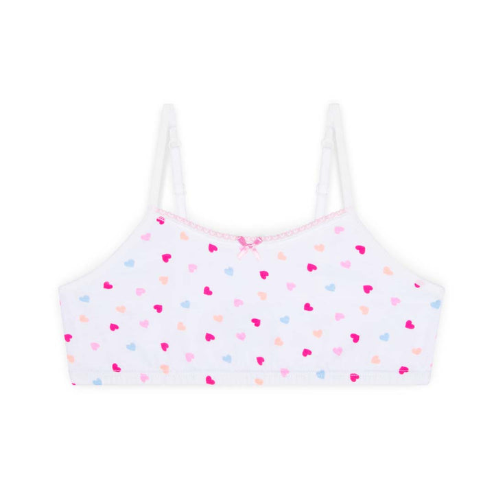 Butterflies and hearts print bra as a part of the René Rofé Cotton Spandex Training Bras (6 Pack)