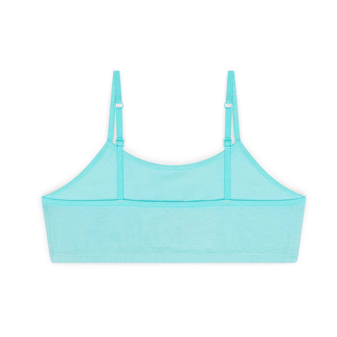 Back view of the Blue bra in the René Rofé Cotton Spandex Training Bras (6 Pack)