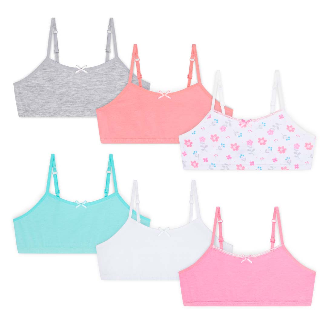 René Rofé Cotton Spandex Training Bras 6 Pack