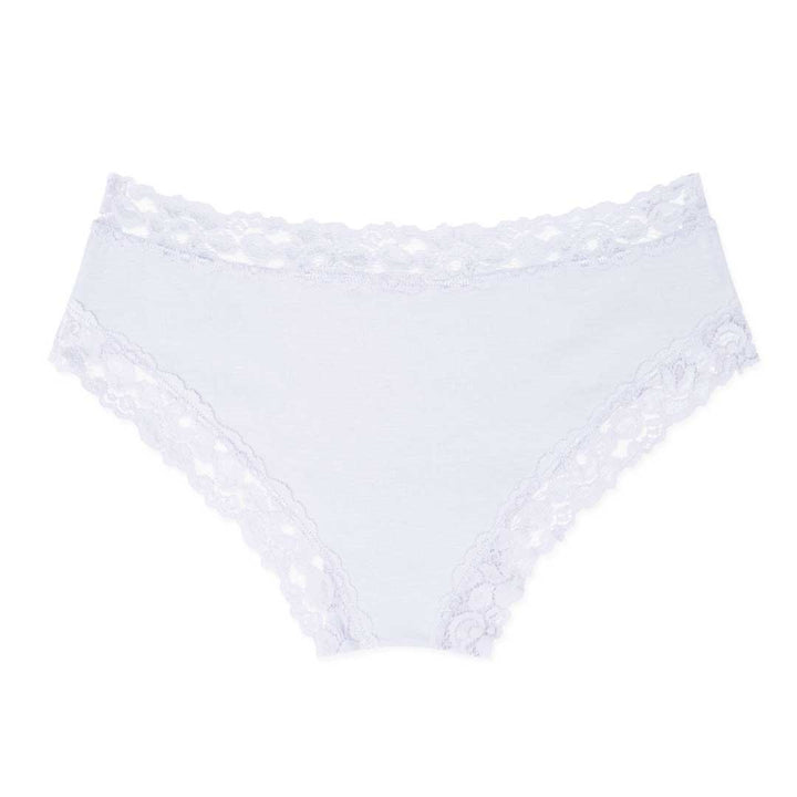 René Rofé Cotton with Lace Hipster in White