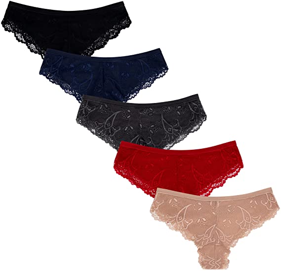 René Rofé 5 Pack Cheeky Lace Panties