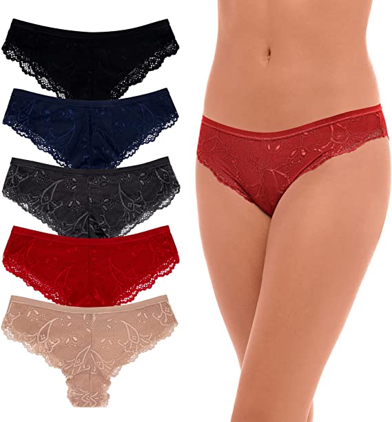 René Rofé 5 Pack Cheeky Lace Panties