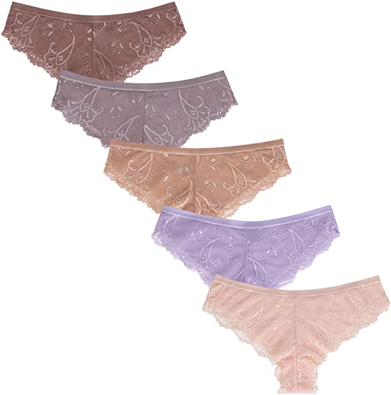 5 Pack Cheeky Lace Panties