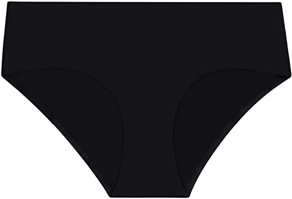 Black Colored Panty as part of the René Rofé 5 Pack No Show Hipster Panties Set