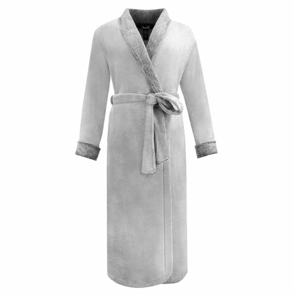 René Rofé Fleece Robe Set in Grey