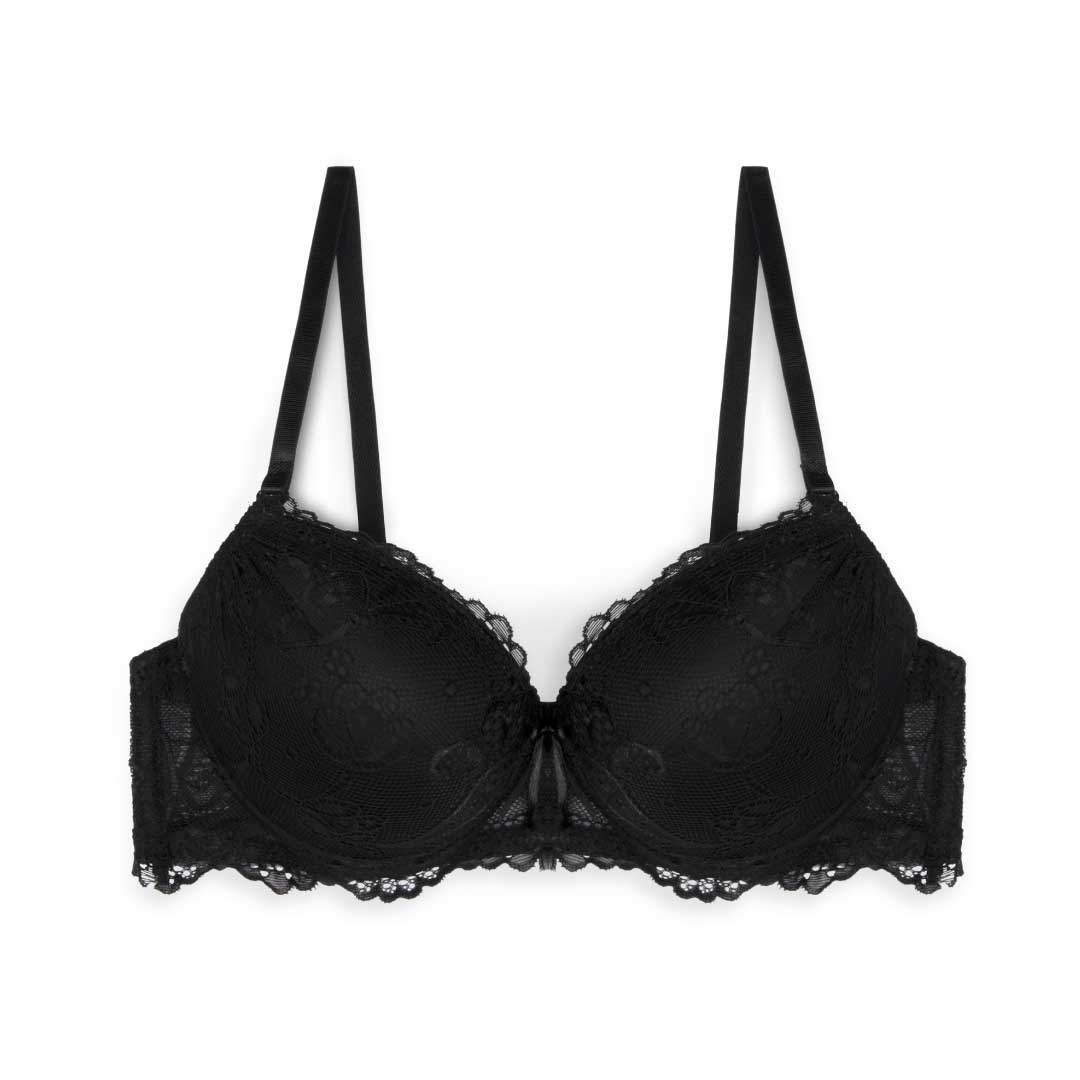 René Rofé Floral Lace Double Push Up Bra 3 Pack