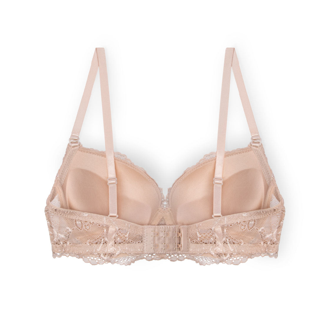 René Rofé Floral Lace Double Push Up Bra 3 Pack