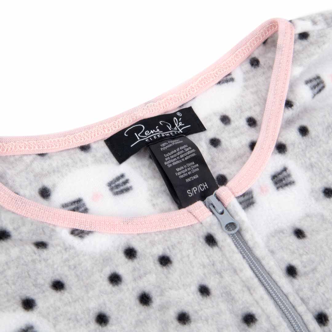 René Rofé Adult Microfleece Footed Onesie