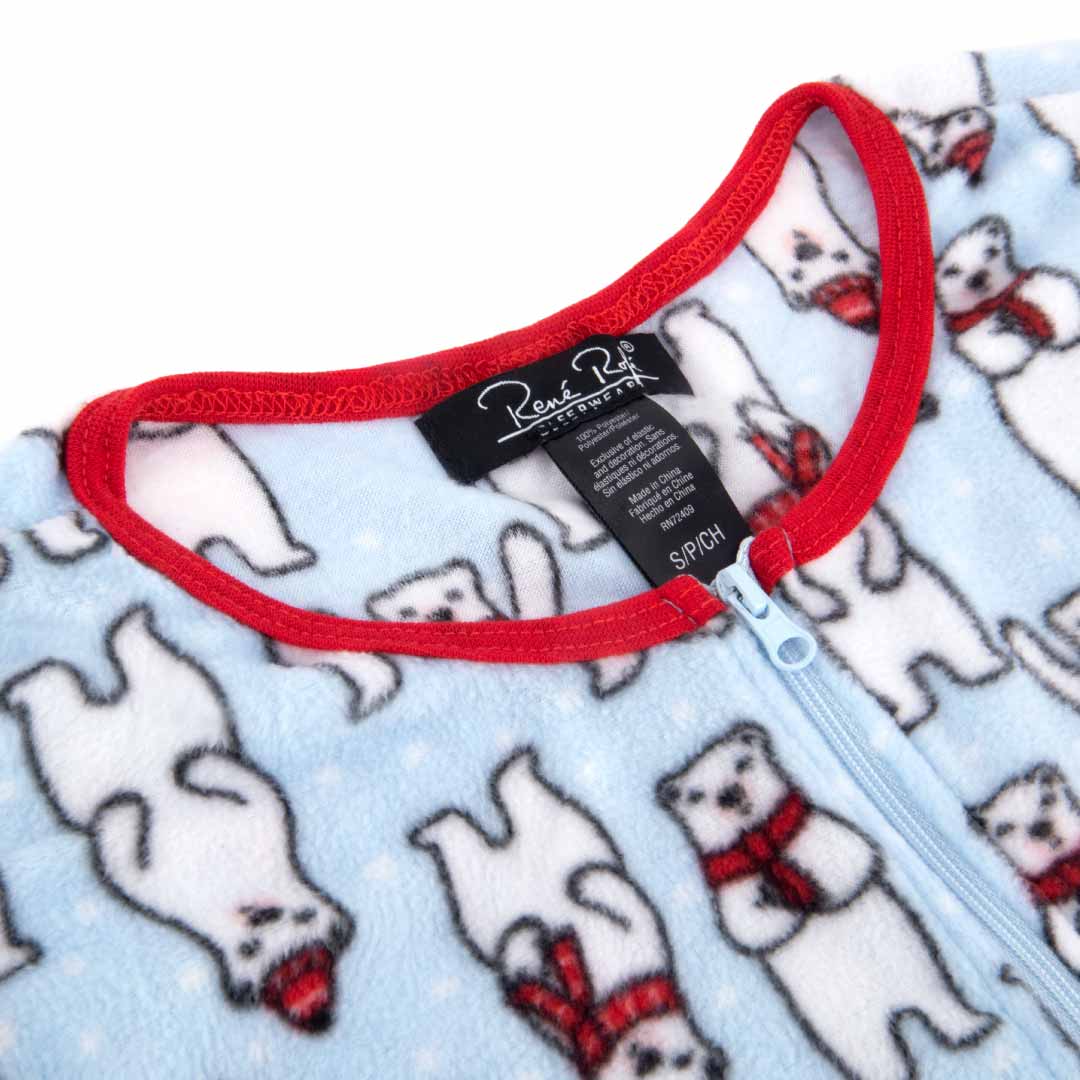 René Rofé Adult Microfleece Footed Onesie