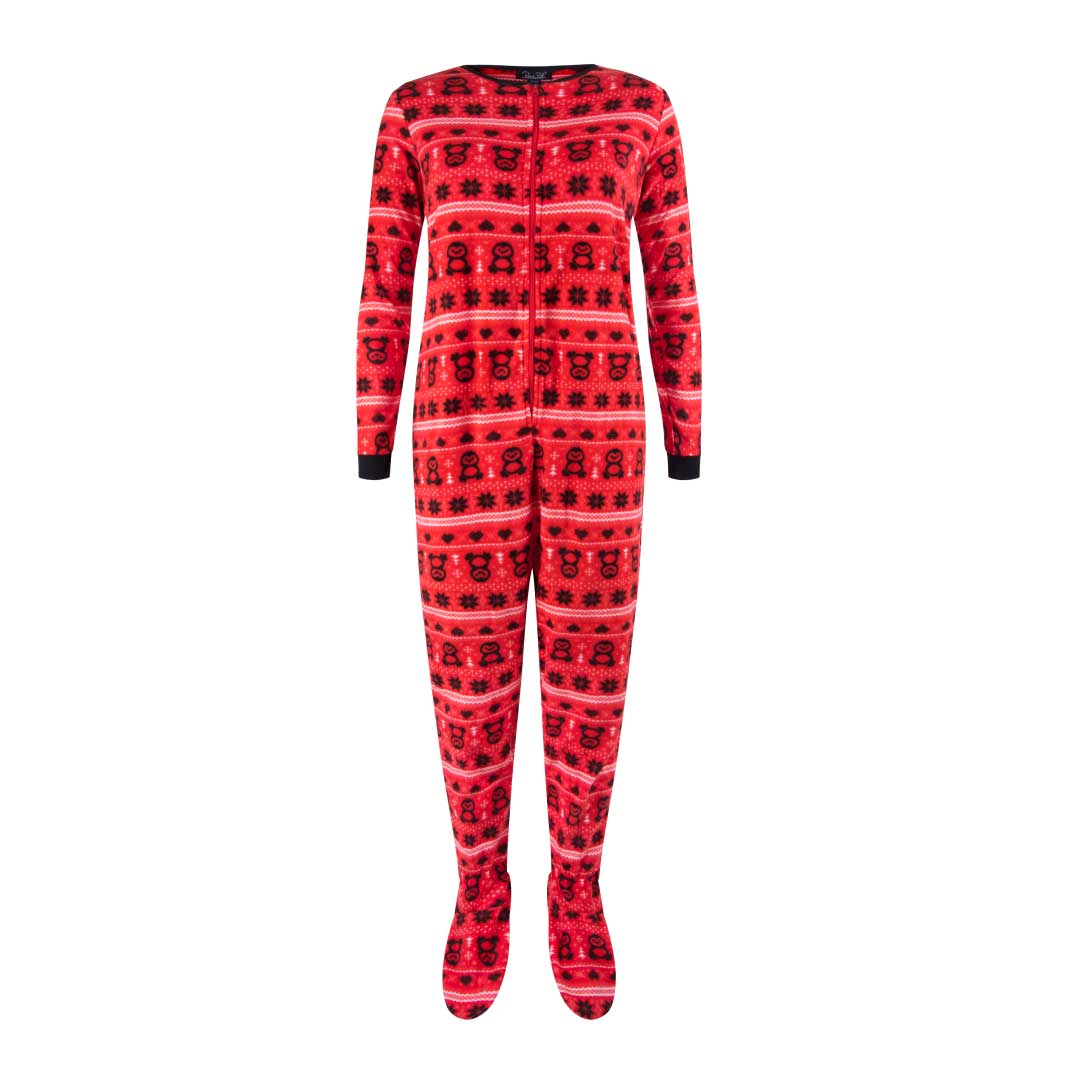 René Rofé Adult Microfleece Footed Onesie