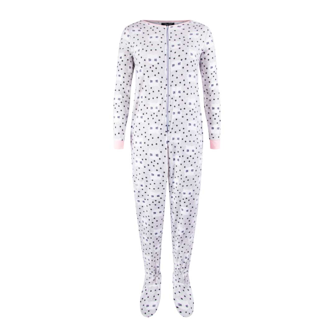 René Rofé Adult Microfleece Footed Onesie